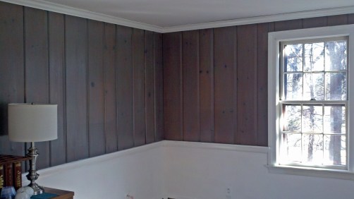 aged wood paneling
