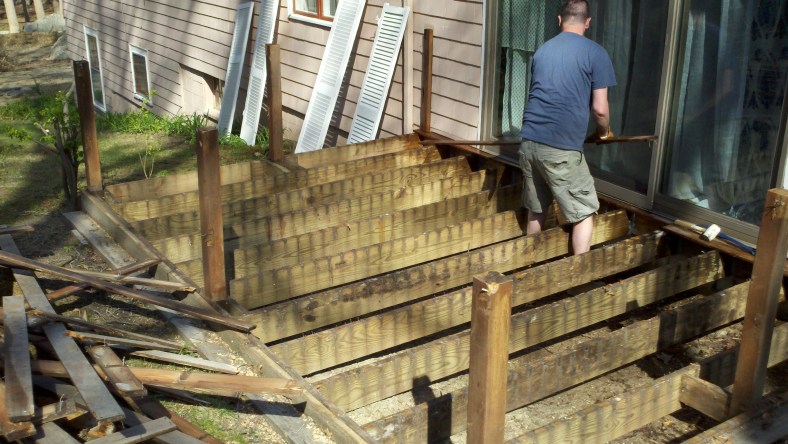 tearing out the deck