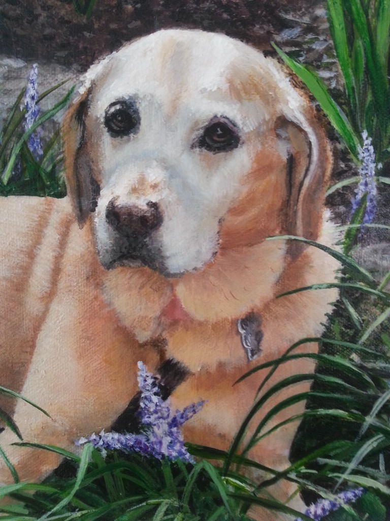 close up of final painting