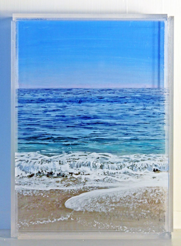 © Jessica Hurley Scott, landscape layered painting, seascape