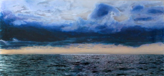 "Nantucket Sound #2" © Jess Hurley Scott layered landscape painting