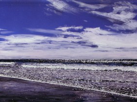 Moment of Clarity, seascape by Jess Hurley Scott ,acrylic on multiple acrylic panels , landscape painting