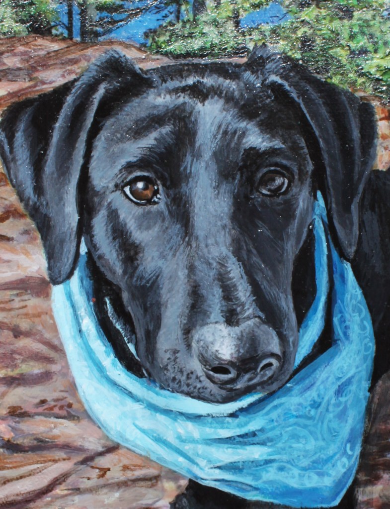 "Kenya" (detail), acrylic on canvas by Jess Hurley Scott