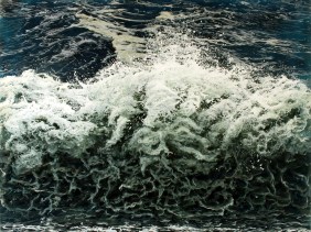 "Breakwall", 32x40", acrylic on multilayered acrylic panels ©Jess Hurley Scott, painting, art, artist, waves, ocean