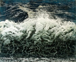 "Breakwall", 32x40", acrylic on multilayered acrylic panels ©Jess Hurley Scott, painting, art, artist, waves, ocean
